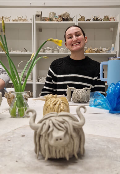 Highland Cow Pottery Workshop
