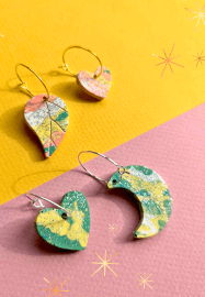 Hoop Earrings with Charms - Eco-Resin Craft Workshop