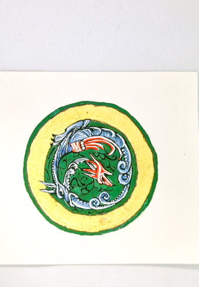 Illuminated Medieval Manuscript Letter Gilding Workshop
