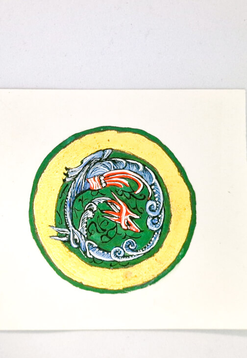 Illuminated Medieval Manuscript Letter Gilding Workshop