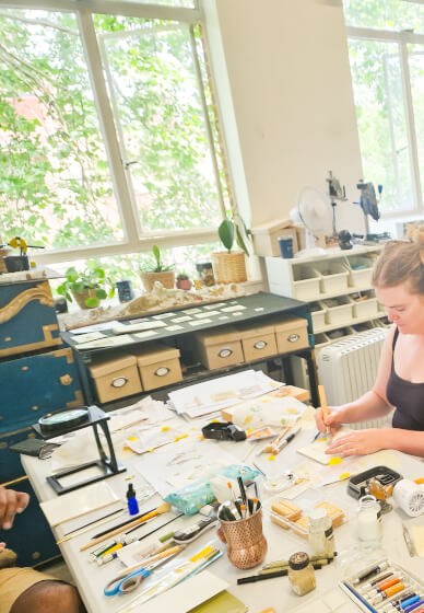 Illuminated Medieval Manuscript Letter Gilding Workshop