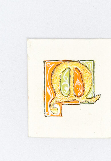 Illuminated Medieval Manuscript Letter Gilding Workshop