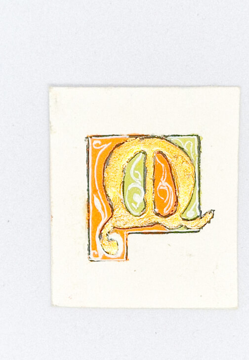 Illuminated Medieval Manuscript Letter Gilding Workshop