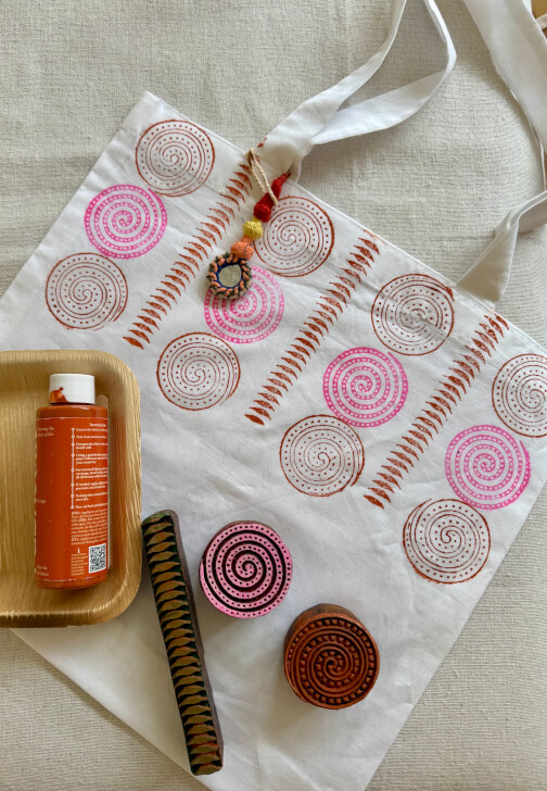 Indian Block Printing Workshop with Indian Tea and Snacks