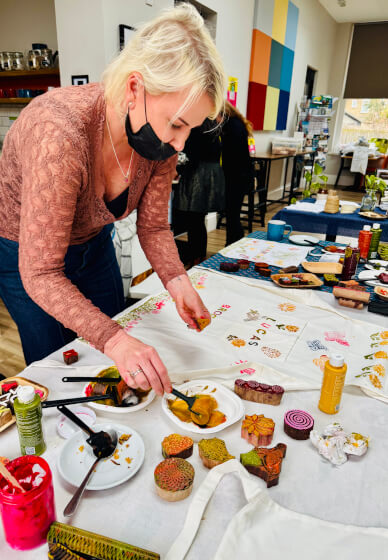 Indian Block Printing Workshop with Indian Tea and Snacks