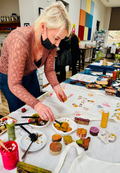 Indian Block Printing Workshop with Indian Tea and Snacks
