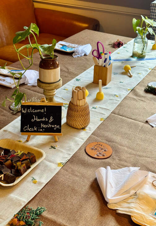 Indian Block Printing Workshop with Indian Tea and Snacks