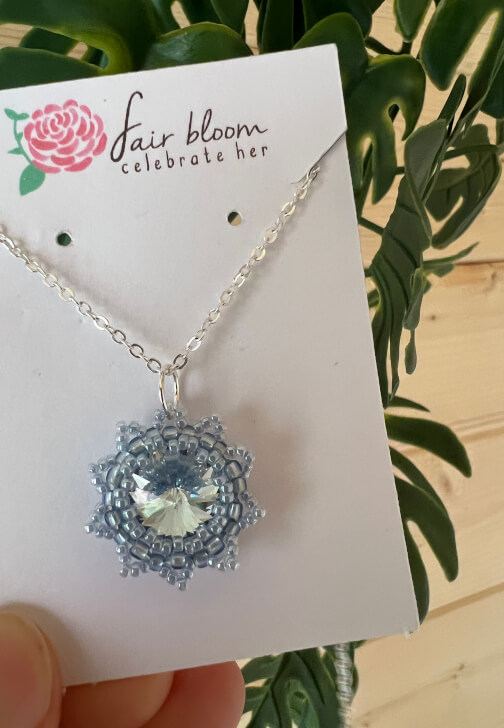 Japanese Seed Bead Crystal Pendant Necklace Workshop
