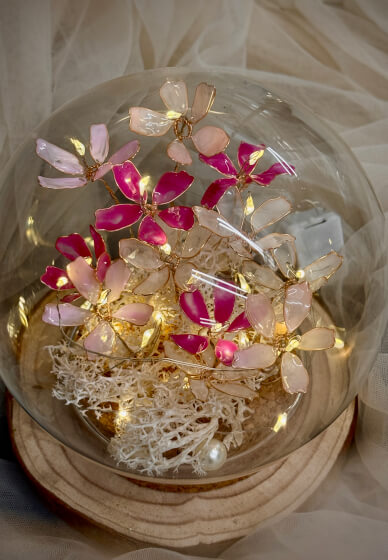 Japanese-Style UV Resin Floral Crystal Light Ball Making Workshop
