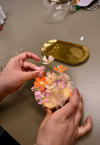 Japanese-Style UV Resin Floral Crystal Light Ball Making Workshop