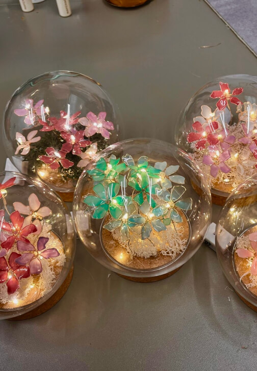 Japanese-Style UV Resin Floral Crystal Light Ball Making Workshop
