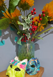 Kid's Asian Cat Mask and Bamboo Fan Decorating Party