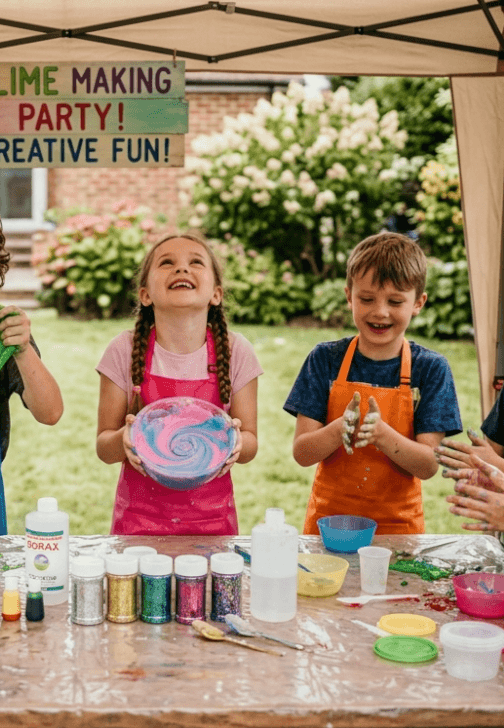 Kid's Candy Floss Slime Making Party