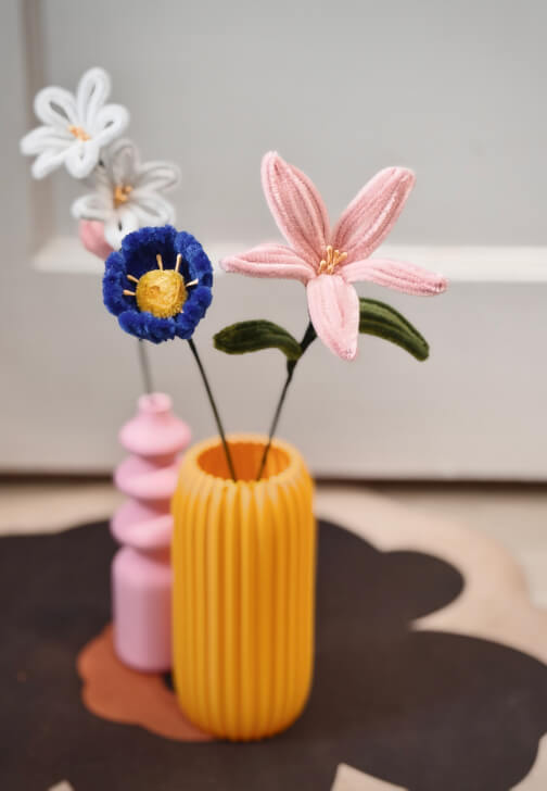 Korean-inspired Sparkling Chenille Flower Bouquet Workshop