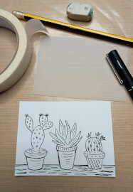 Lino Cutting and Printing Workshop: Cacti