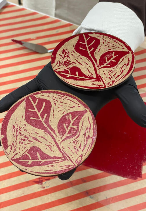 Lino Print Coaster Making Workshop