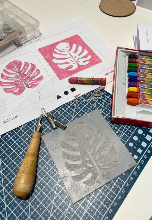 Lino Print Coaster Making Workshop