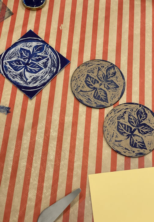 Lino Print Coaster Making Workshop