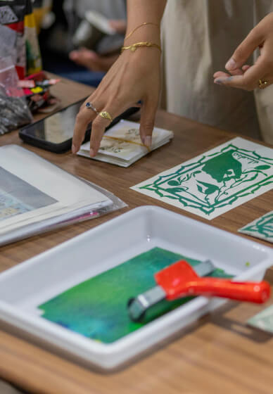 Lino Printing and Ceramic Tile Workshop