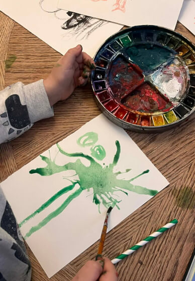 Little Artists, Baby and Me Painting