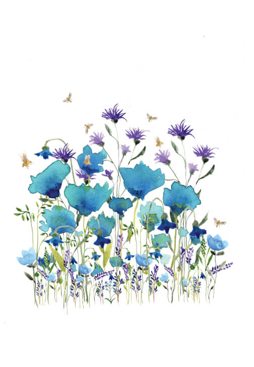 Loose Flowers with Gold Accents: Watercolour Workshop