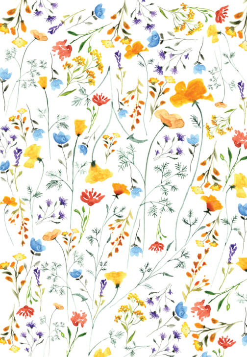 Loose Flowers with Gold Accents: Watercolour Workshop