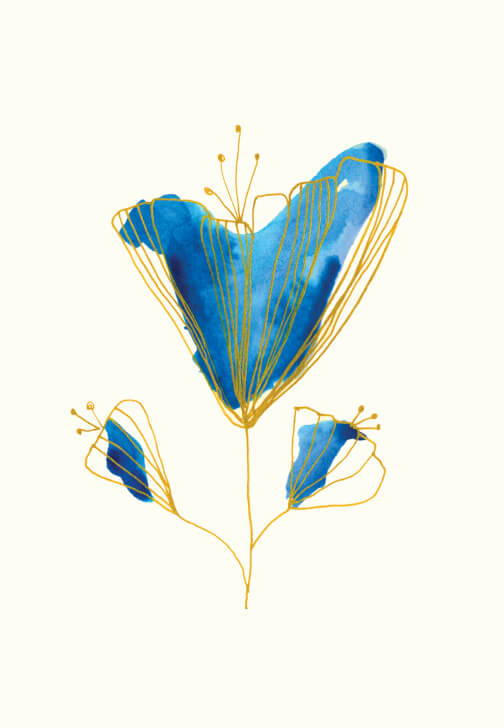 Loose Flowers with Gold Accents: Watercolour Workshop