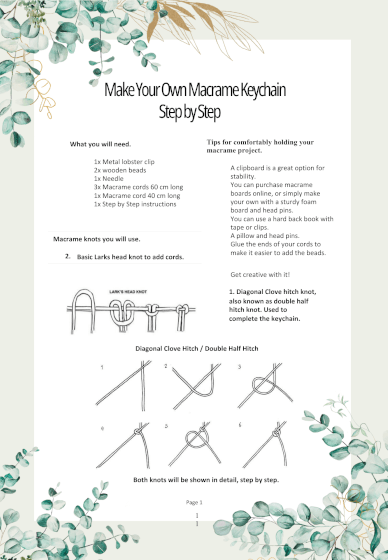 Macrame DIY Keychain Kit