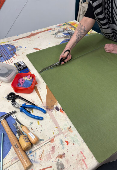 Make an Upholstered Cork Lined Pinboard