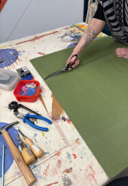 Make an Upholstered Cork Lined Pinboard