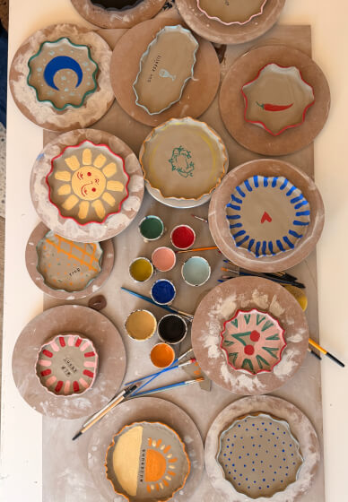 Make Your Own Ceramic Plates Workshop (2 Plates, 18cm)