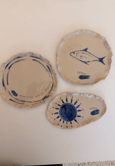 Make Your Own Ceramic Plates Workshop (2 Plates, 18cm)