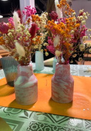 Marbled Mini Vase and Dried Flower Bouquet Workshop