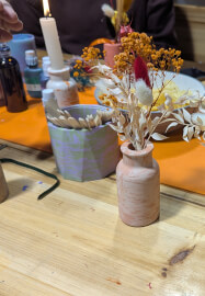 Marbled Mini Vase and Dried Flower Bouquet Workshop