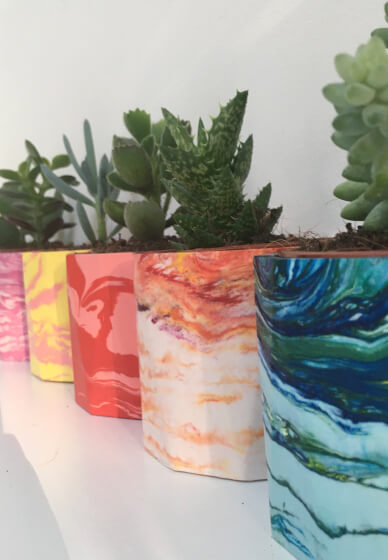 Marbled Plant Pot Making Workshop