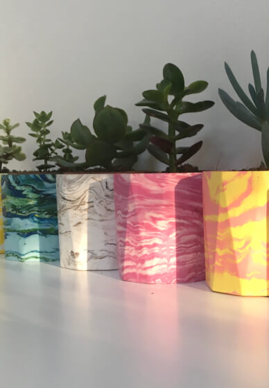 Marbled Plant Pot Making Workshop