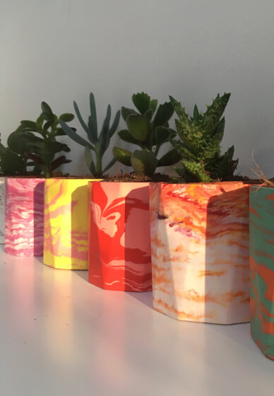 Marbled Plant Pot Making Workshop