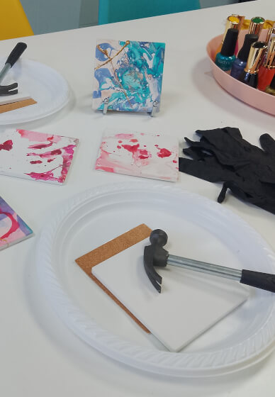 Marbling and Kintsugi Workshop