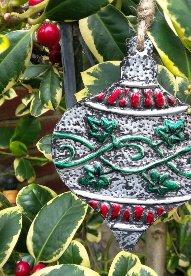 Metal Embossed Christmas Tree Ornament Workshop