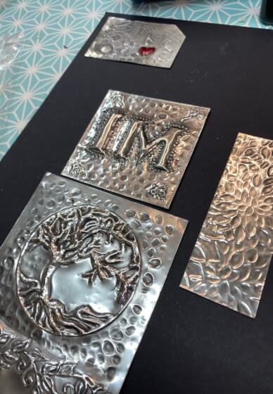 Metalwork Class: Embossed Notebook and Pen