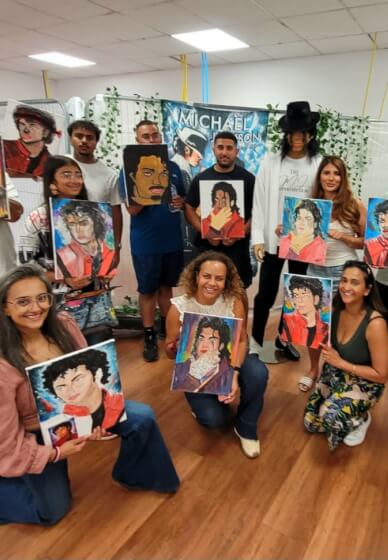 Michael Jackson Sketched Sip and Paint