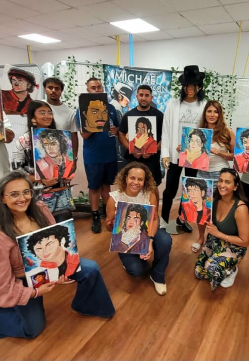 Michael Jackson Sketched Sip and Paint