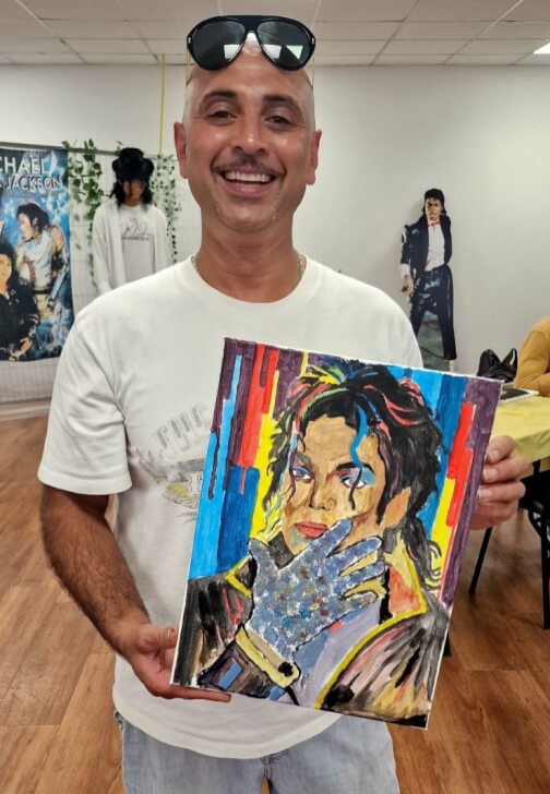 Michael Jackson Sketched Sip and Paint