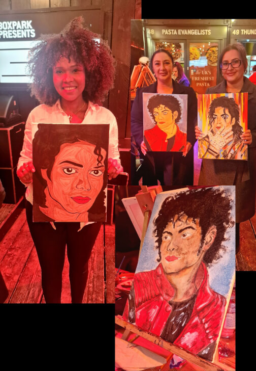 Michael Jackson Sketched Sip and Paint