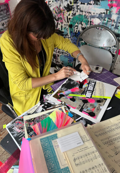 Mixed-Media Album Cover Collage Art Workshop