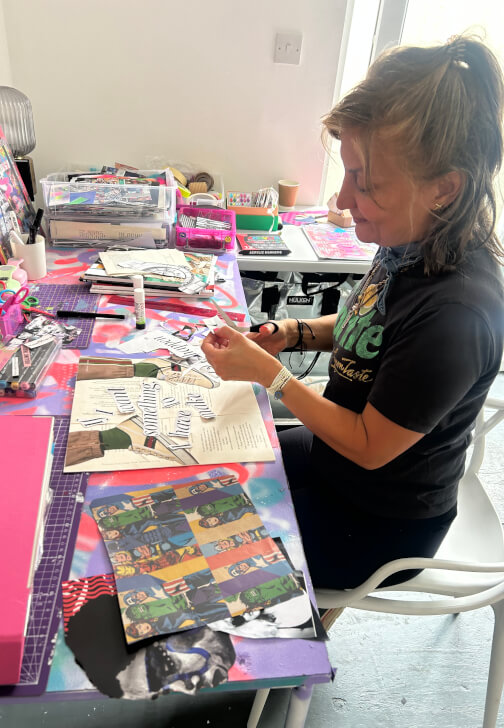 Mixed-Media Album Cover Collage Art Workshop
