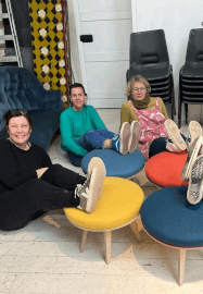 Modern Footstool Upholstery Workshop
