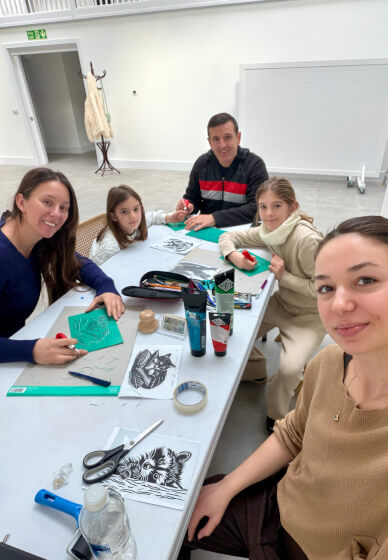 Mother's Day Linocut Printing Workshop