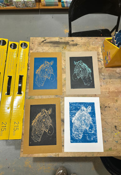 Mother's Day Linocut Printing Workshop