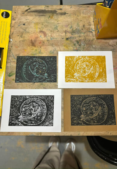 Mother's Day Linocut Printing Workshop